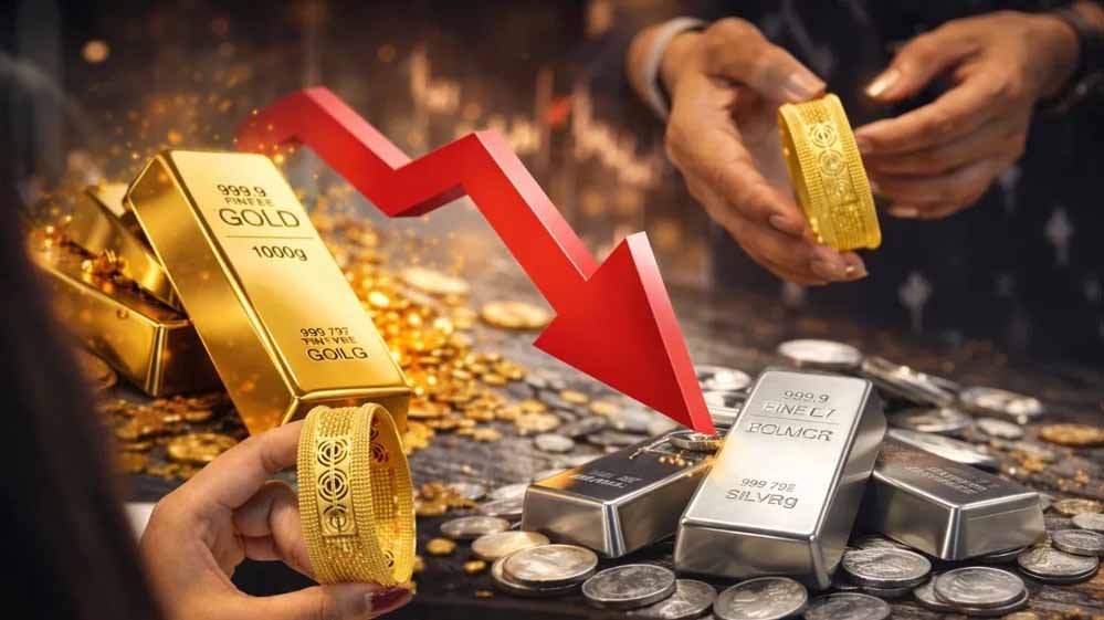 गोल्ड-सिल्वर में हड़कंप: चांदी ₹1 लाख गिरी, सोना 33 हजार रुपये फिसला