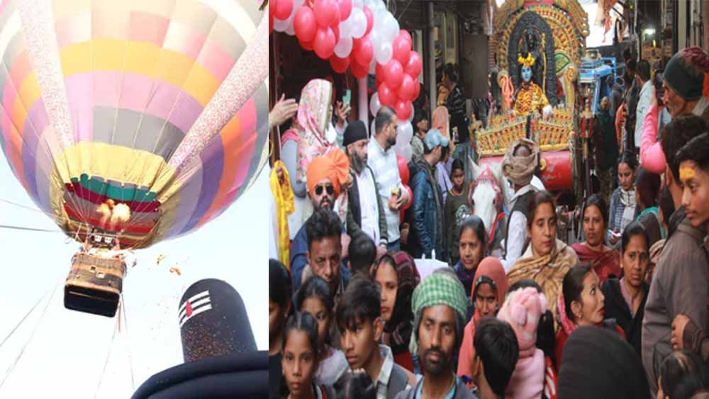 20 फीट ऊंचे शिवलिंग पर हॉट एयर बैलून से पुष्प वर्षा, आस्था और आध्यात्म का संगम