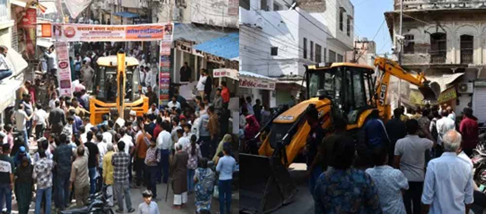 बुलडोजर देख व्यापारियों ने खौफ में खुद चलाए हथौड़े, भीलवाड़ा सर्राफा बाजार में 100 साल में पहली बड़ी स्ट्राइक