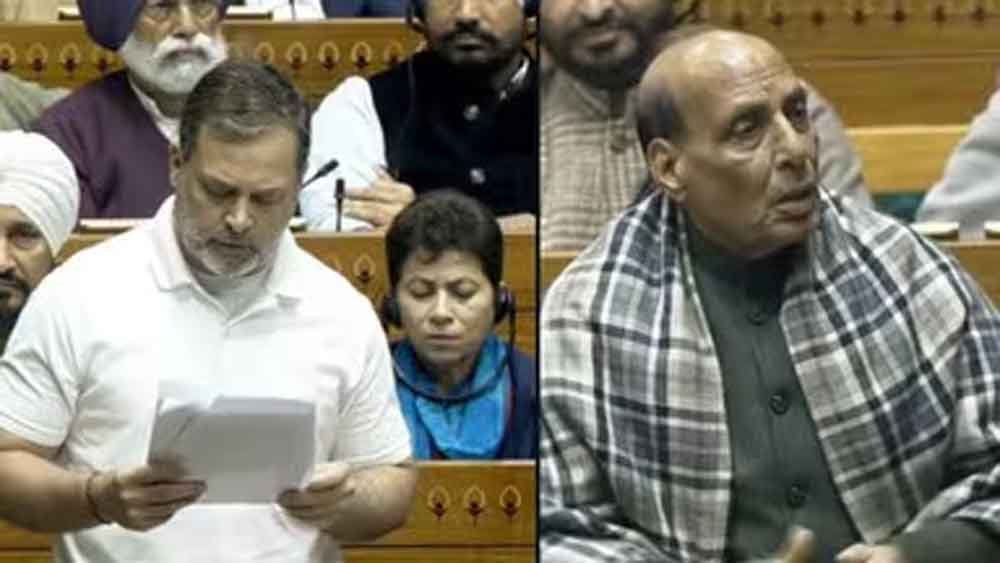 लोकसभा में चीन को लेकर सियासी संग्राम, राहुल गांधी के आरोपों पर रक्षा मंत्री का पलटवार