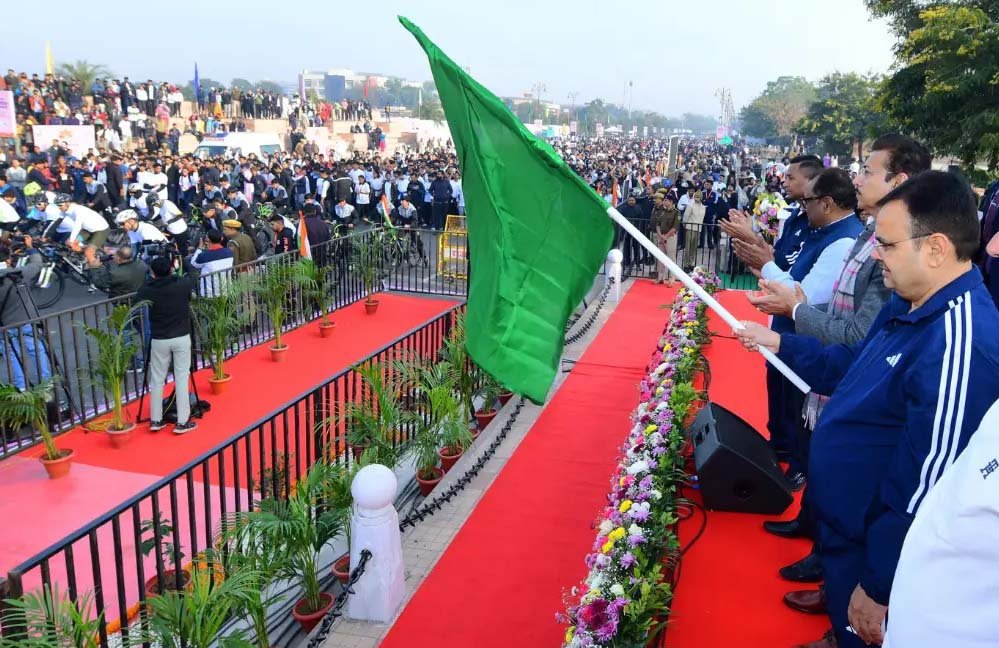 विकसित राजस्थान रन 2026 का शुभारंभ, मुख्यमंत्री भजनलाल शर्मा ने हजारों युवाओं के साथ दौड़ा