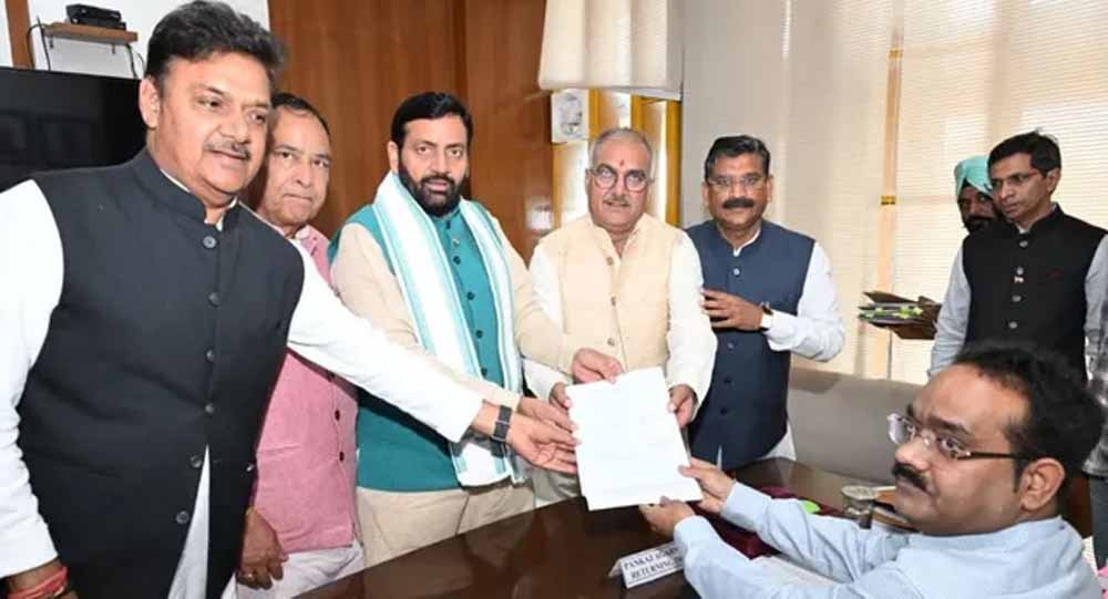 संजय भाटिया ने सीएम सैनी की मौजूद में भरा नामांकन, केंद्रीय मंत्री खट्टर के करीबी जाएंगे राज्यसभा