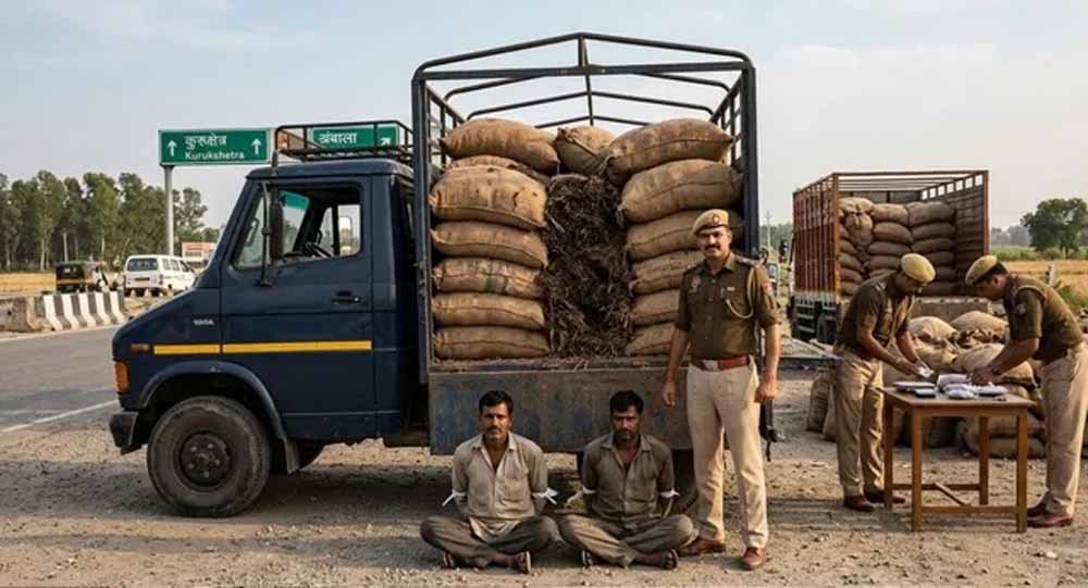 कुरुक्षेत्र में तस्करी पर चोट: लाखों का चूरापोस्त बरामद, हिमाचल के दो युवक गिरफ्तार