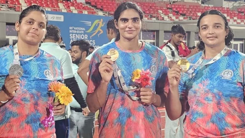 राष्ट्रीय एथलेटिक्स में हरियाणा का दबदबा, तीनों पदक बेटियों के नाम