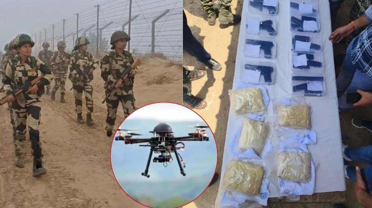 राजस्थान सीमा पर ड्रोन ड्रॉपिंग नेटवर्क सक्रिय, हेरोइन और विदेशी हथियार बरामद हुए