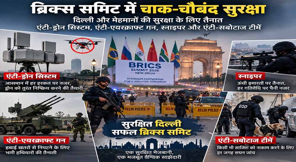 दिल्ली में BRICS समिट की सुरक्षा चाक-चौबंद, 25 हजार जवानों की तैनाती; हर खतरे पर पैनी नजर