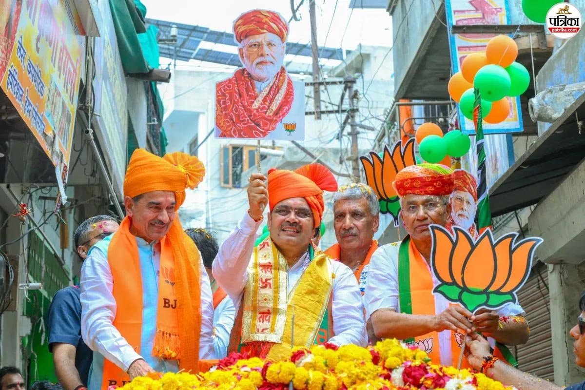 डेढ़ किमी रोड शो में दिखा भाजपा का दम, भजनलाल शर्मा ने मांगा निकाय चुनाव में आशीर्वाद
