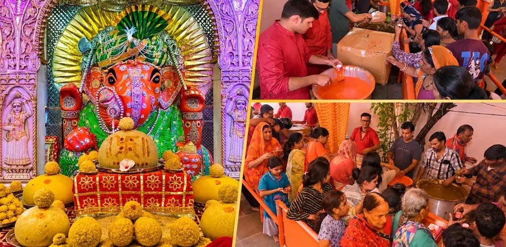 जयपुर के प्रसिद्ध नहर वाले गणेश मंदिर में आस्था का सैलाब, दाहिनी सूंड वाले बप्पा की है खास मान्यता