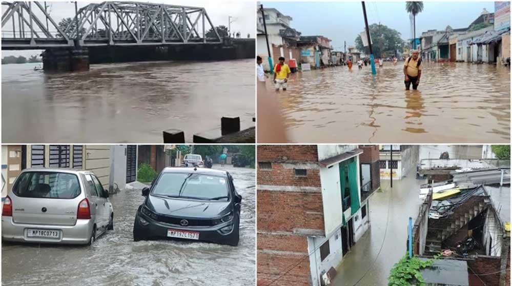 चित्रकूट में बाढ़ जैसे हालात! मंदाकिनी उफान पर, सड़क बंद और रामघाट में घुसा पानी