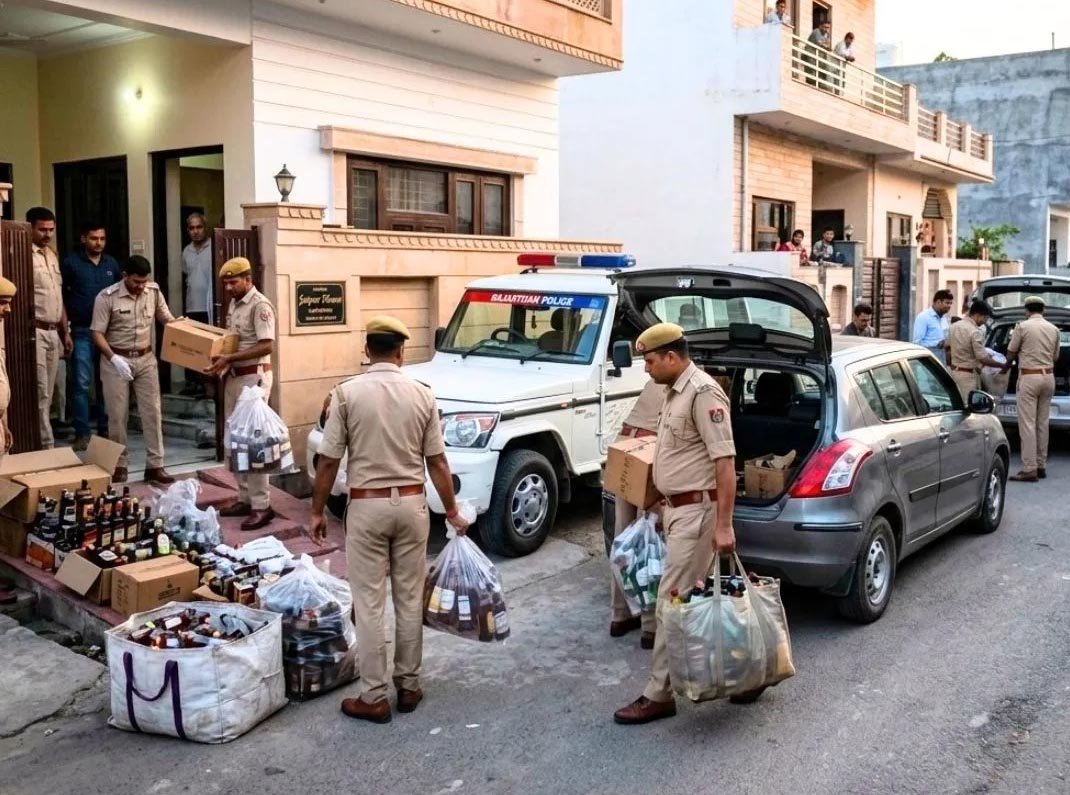 जयपुर में अवैध शराब के खिलाफ बड़ा एक्शन, कई ठिकानों पर रेड; 4 आरोपी गिरफ्तार