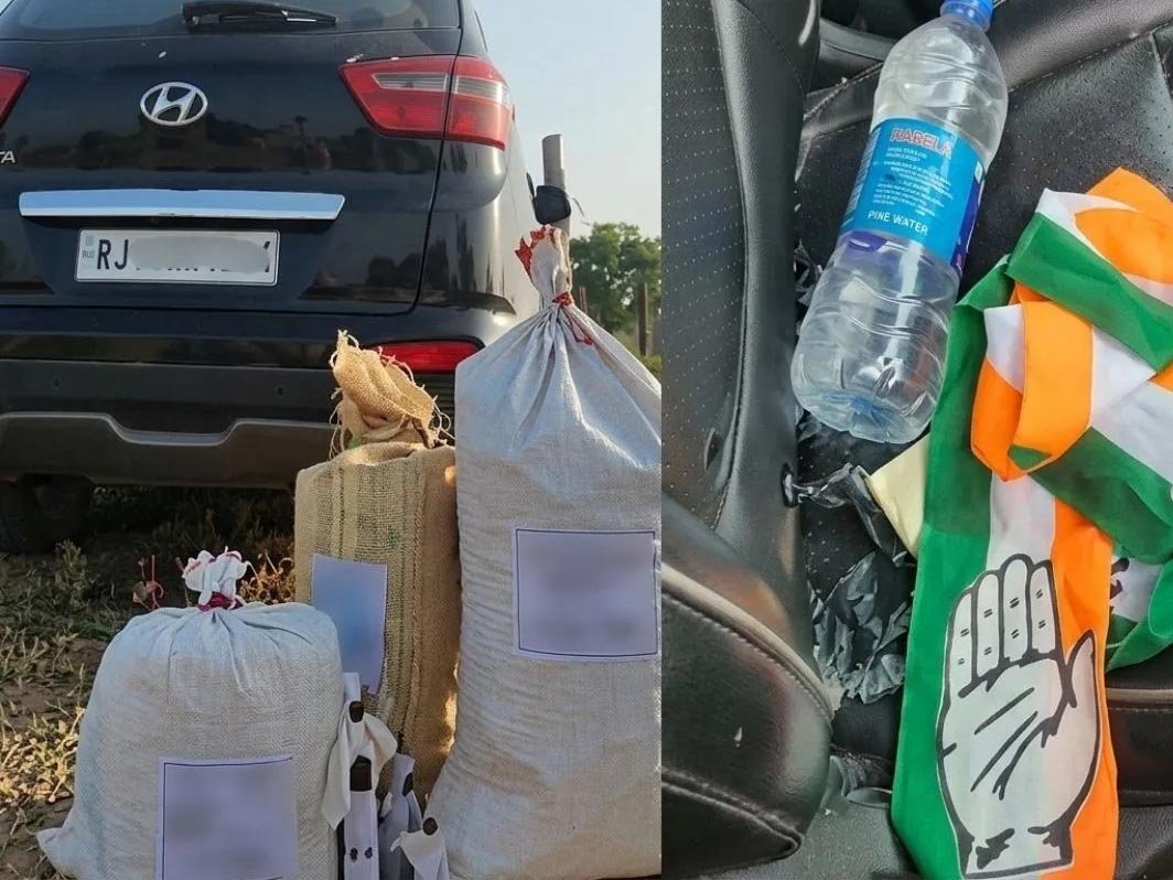 देशनोक में पुलिस की सख्त नाकेबंदी, लग्जरी कार से भारी मात्रा में अवैध शराब जब्त