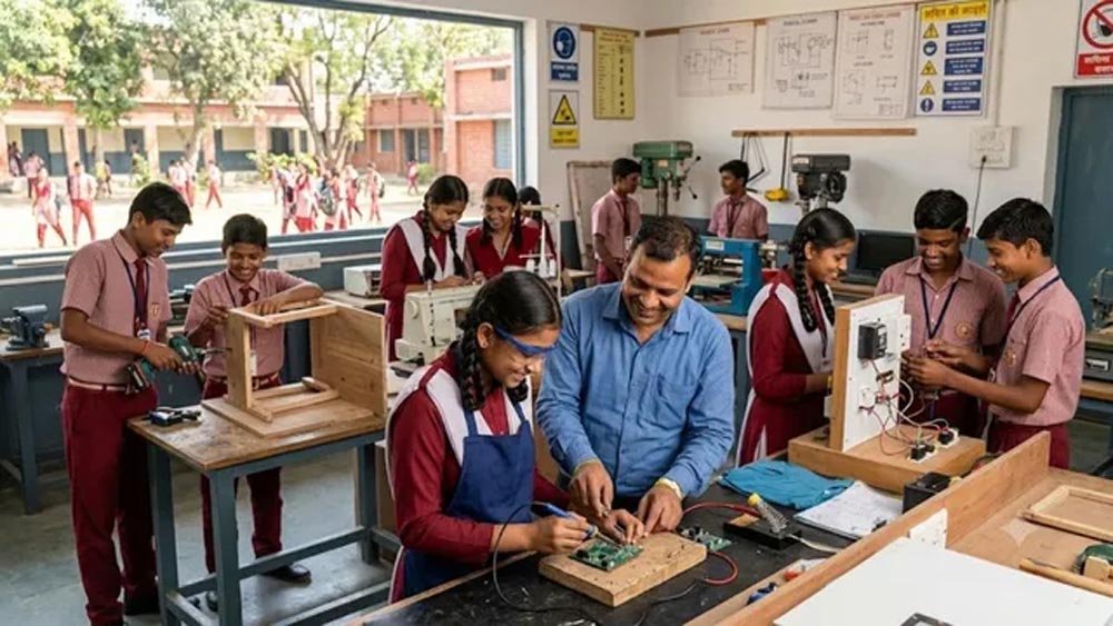 बिहार सरकार ने स्कूली छात्रों को आत्मनिर्भर बनाने के लिए विद्यालयों में वोकेशनल कोर्स शुरू किए।
