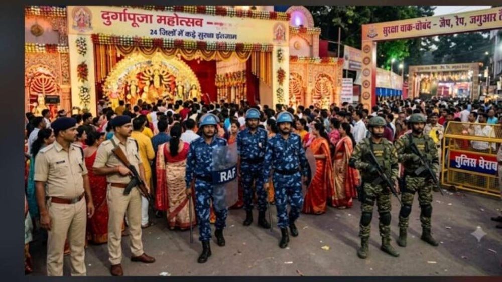 झारखंड में दुर्गा पूजा के दौरान चप्पे-चप्पे पर नजर, संवेदनशील इलाकों में रैपिड एक्शन पुलिस संभालेगी मोर्चा