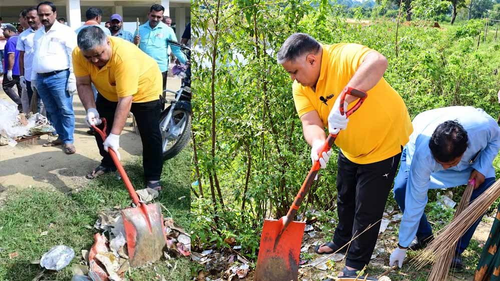‘सेवा मेरा योगदान’ के साथ मंत्री ने किया श्रमदान, ग्राम तराजू में चला स्वच्छता अभियान