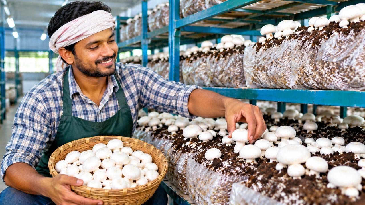 किसान और महिलाएं घर से शुरू करें मशरूम की खेती, ₹10 हजार से बनाएं कमाई का रास्ता